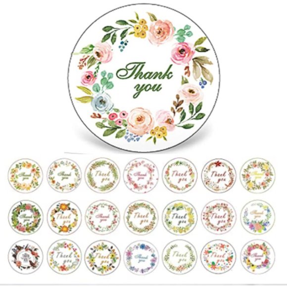 21 Round Thank you stickers - Picture 1 of 3
